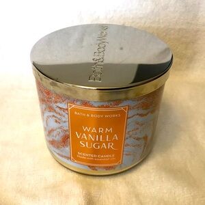 BBW Warm Vanilla Sugar Large 3 Wick Candle Home Fragrance Decor